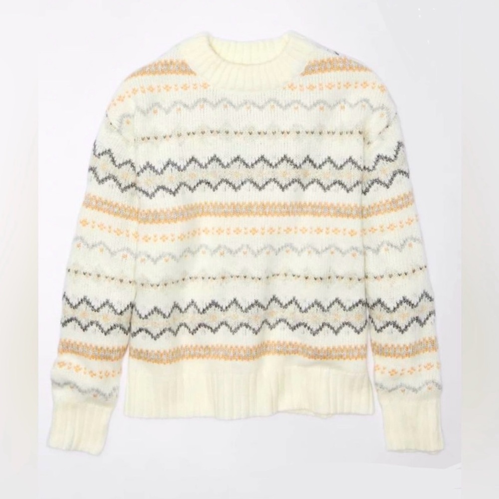 American Eagle Fair Isle Crewneck Sweater - Size XL